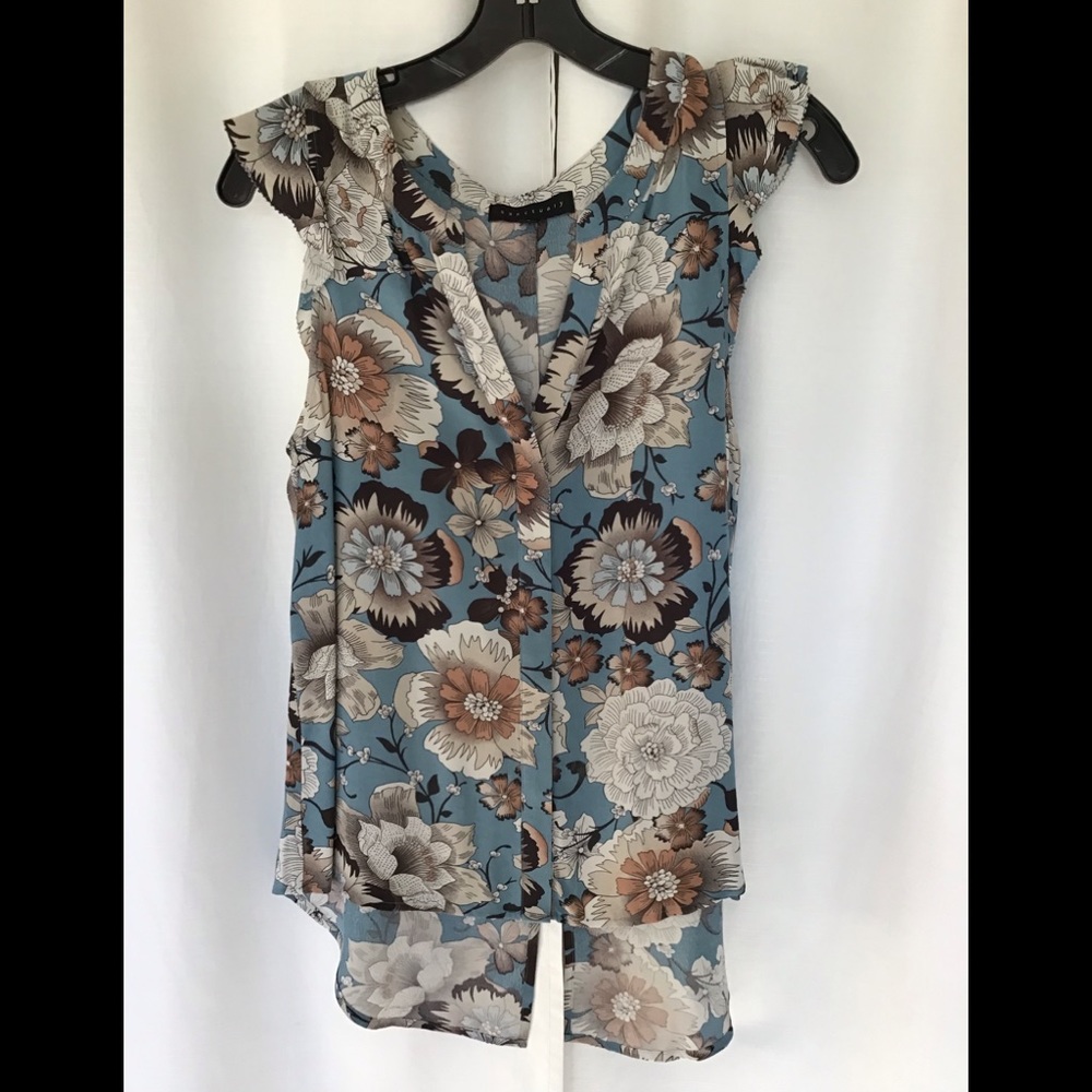 Sanctuary Floral Blouse with Flutter Sleeves Size Small #2291